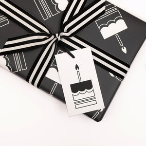 Birthday Cake | Black and White | Gift Tags