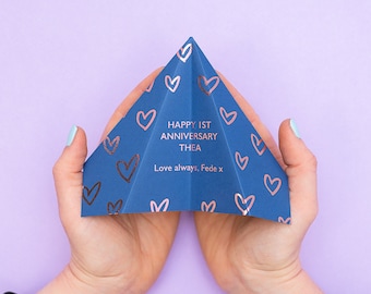 First Wedding Anniversary Card, Paper Plane
