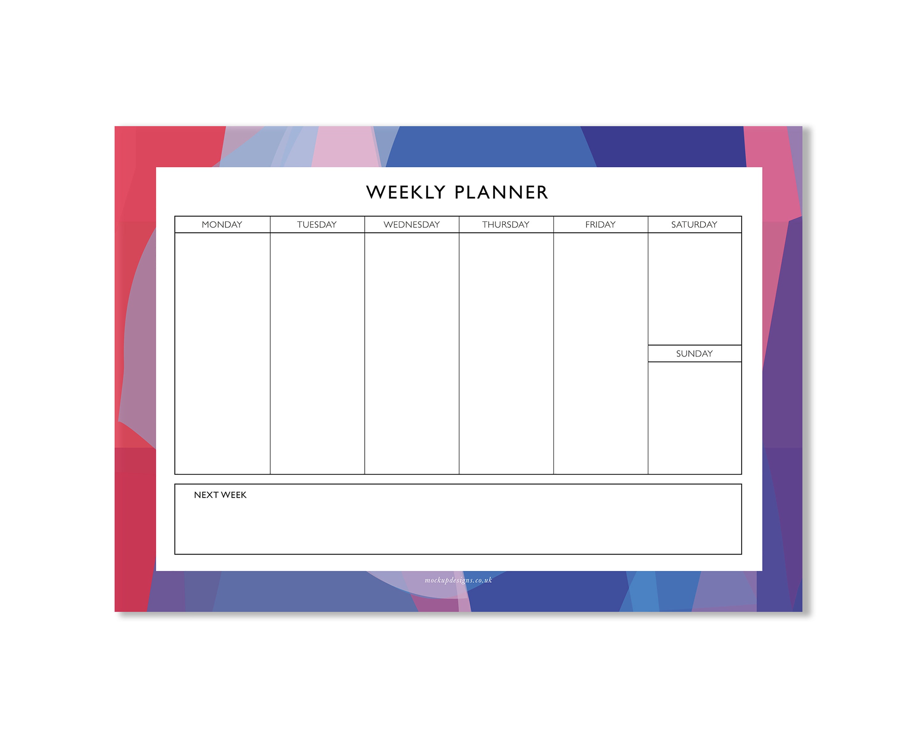 A4 Weekly Planner Desk Pad Etsy UK
