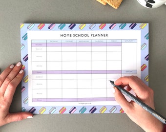 A4 Weekly Home School Planner | Desk Pad