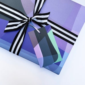 Purple and Blacks Modern Gift Tags