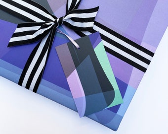 Purple and Blacks Modern Gift Tags