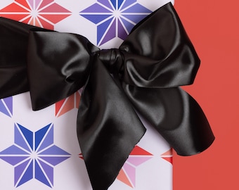 Extra Wide Black Satin Ribbon | 100mm