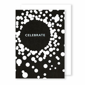 Foiled Celebrate Greeting Card | Monochrome
