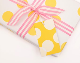 Yellow Polka Dot Gift Tags