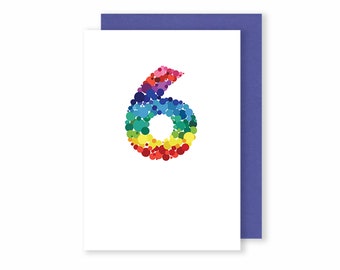 Sixth Birthday Card, Bright Spots