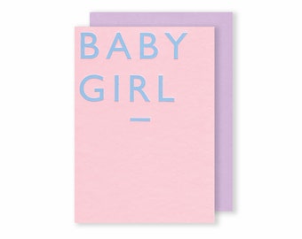 Baby Girl | Luxury Greeting Card | Hand Foiled | Letterpress