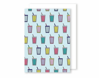 Eighties Milkshake Card | Memphis