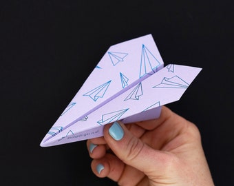 Personalised Paper Plane Birthday Card