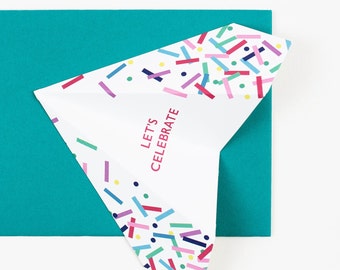 Let's Celebrate | Congratulations | Paper Plane Greeting Card