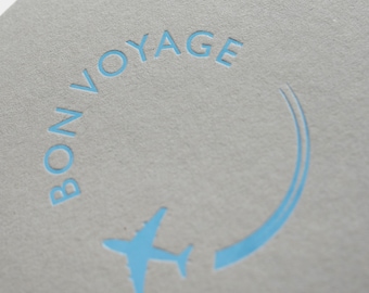 Bon Voyage | Luxury Greeting Card | Hand Foiled | Letterpress