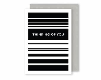 Thinking of You Greeting Card | Monochrome | Sorry | Sympathy