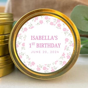 Bulk Personalized Birthday Candle Favor, birthday 2oz. Candle Favor, guest Favor, Bulk Candle Favor, Birthday return gift