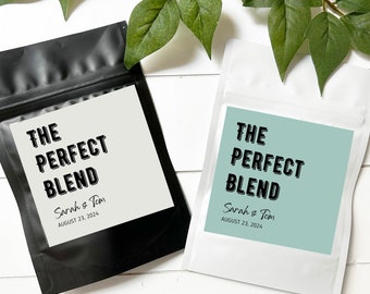 Personalized Coffee Bag/ The Perfect Blend Wedding Favor/ Coffee Wedding Favor Bag/ Coffee Pouch/ Custom Coffee Bag/ Wedding Favors