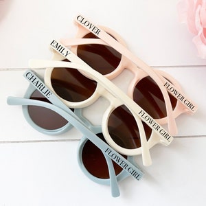 Personalized Flower Girl Sunglasses/ Kids Toddler Round Sunglasses/ Wedding sunglasses for kids/ Cute Kids Sunglasses/ Flower Girl proposal