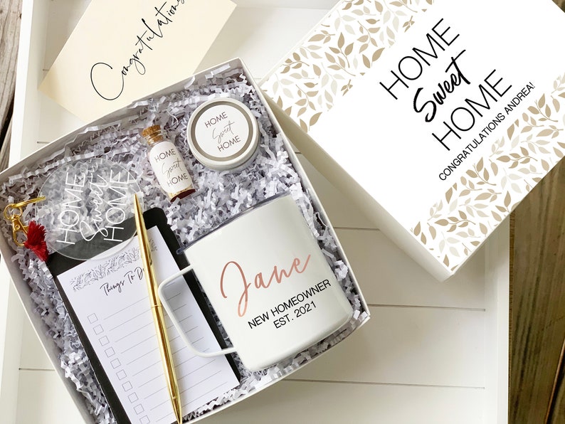 Personalized New Home Gift Box Set Housewarming Gift Real Etsy