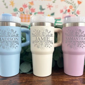Personalized 14oz Kids Tumbler With Handle Lid and Straw, Insulated Engraved Cup, Back to School Tumbler,School Tumbler, Fun Birthday Gift
