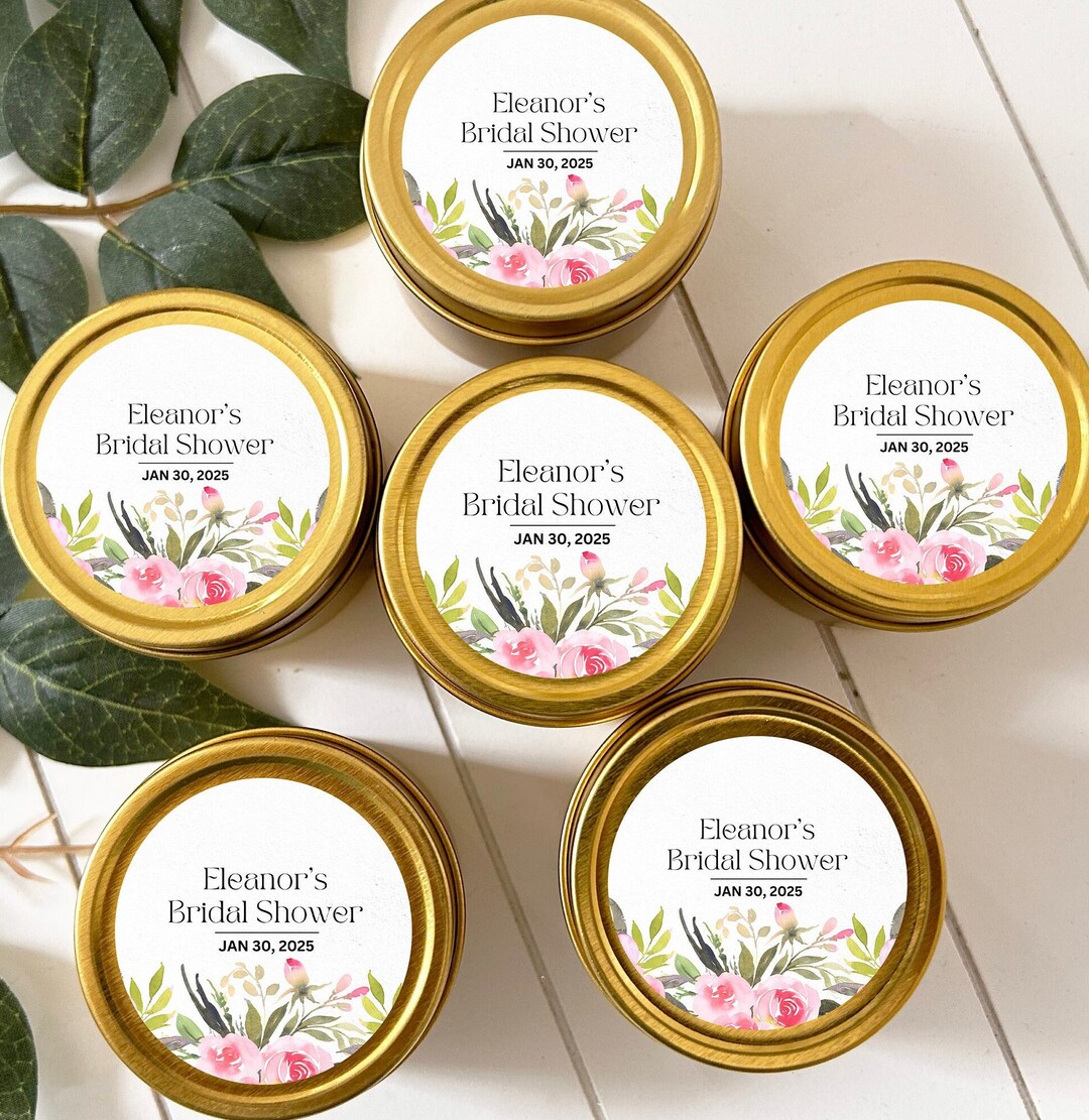 Bulk Personalized Bridal Shower, Custom Candle Favor for Guests, 2oz ...