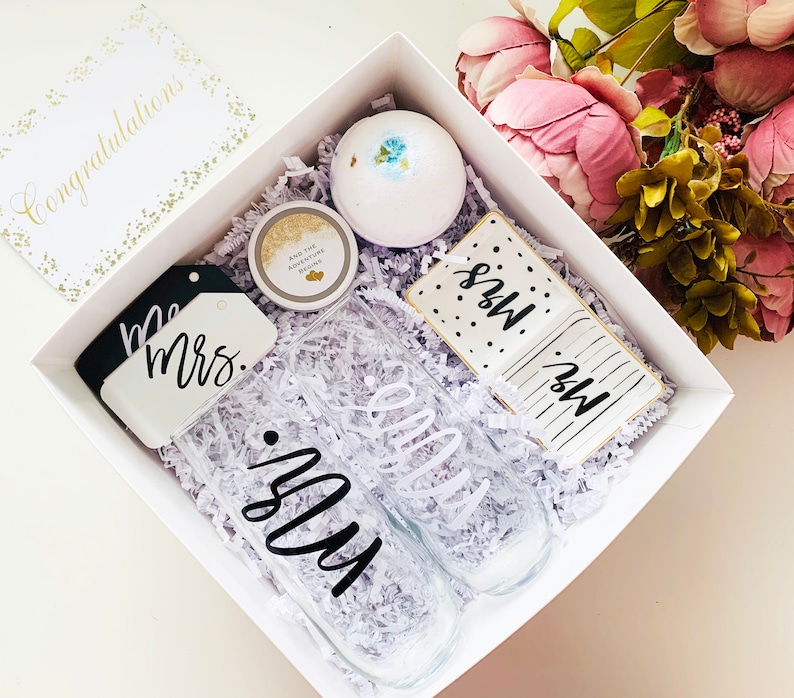 Engagement Gift for Couple Couple Gift Box Future Mrs. Gift Box Just Engaged Gift Set Wedding Gift Set Bride to be Gift Box image 2