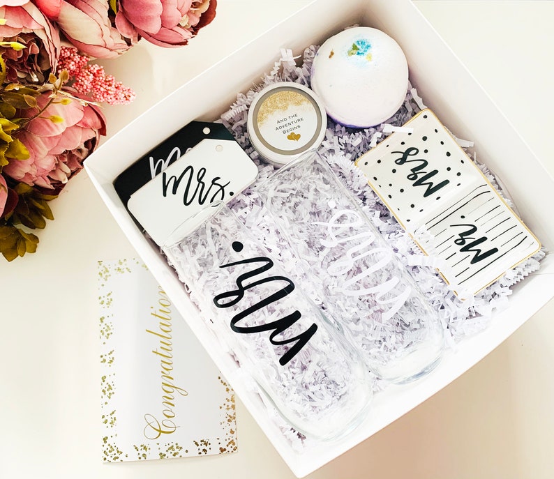 Engagement Gift for Couple Couple Gift Box Future Mrs. Gift Box Just Engaged Gift Set Wedding Gift Set Bride to be Gift Box image 1