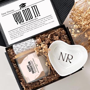 Mini Graduation Gift Set, Trinket Dish for Graduate, Bulk Grad Gift Set, Gift for College Grad, High School Grad Gift, Gift for Her You Did It!