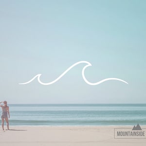 Ocean Wave Vinyl Decal - Vinyl Sticker, Wave Decal, Ocean Decal, Car Window Decal, Laptop Sticker, Tumbler Decal, Decal for Cup, Beach Decal