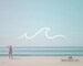 Ocean Wave Vinyl Decal - Vinyl Sticker, Wave Decal, Ocean Decal, Car Window Decal, Laptop Sticker, Tumbler Decal, Decal for Cup, Beach Decal