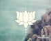 Lotus Flower Vinyl Decal - Yoga Lotus Sticker, Laptop Sticker, Flower Mirror Decal, Cute Floral Decor, Water Bottle Decal, Namaste Car Decal