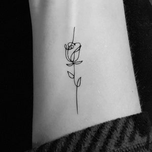 2 flower tattoos, rose tattoos, temporary tattoo, tattoo, fake tattoos, black Temporary tattoos