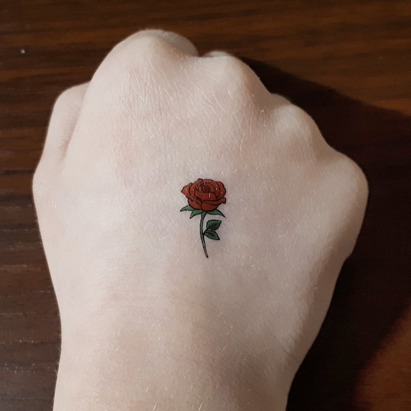 9 Pink/Red Rose/Temporary Tattoos/Wrist Tattoos/Tattoo/Fake Tattoo/Red/Flower