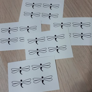 20 Oops dragonfly tattoos / temporary tattoos / semicolon / dragonfly / fake tattoo / black / semicolon / fake tattoo /