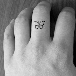9 Temporary Miniature Butterfly Tattoos Finger Tattoos Ears Etsy Uk