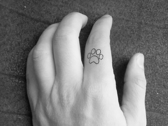 6 Empreintes De Chat Pistes Traces De Chat Tatouages Etsy Canada