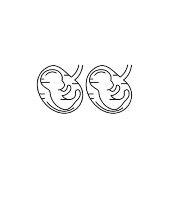 2 Tatouages Fœtus Tatouage Temporaire Bébé Femme Enceinte Annonce Grossesse Tattoo Faux Tatouage Noir