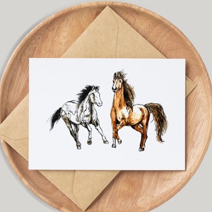 Horse Card - By Artist Gemma Keith - Personalised - Customised - Birthday Card - Blank Card - Farm Card - Handmade - Pony Card