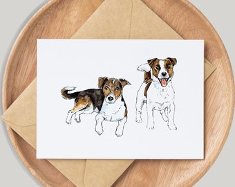 Jack Russell Dog Card - By Artist Gemma Keith - Personalised - Customised - Birthday Card - Blank Card - Pets Card - Handmade - Terrier