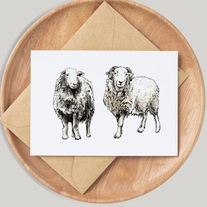 Herdwick Sheep Card - By Artist Gemma Keith - Personalised - Customised - Birthday Card - Blank Animals Card  - Handmade Farm, Lake District