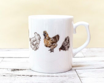 Chicken MugFine Bone ChinaHen Lovers GiftHand FinishedMade in the UK