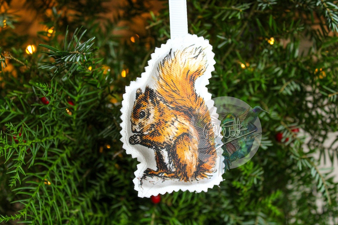 Red Squirrel Christmas Tree Decoration Handmade by Gemma Keith Etsy