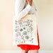 Flowers Cotton Tote Bag | Hand Drawn Design by Gemma Keith | Natural Cotton Tote Bag | Screen Printed in the UK | Floral Botanical 
