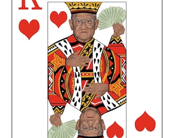 Retrato de naipes personalizado, arte personalizado, idea de regalo para el día de la madre y el padre, dibujo familiar, pintura digital hecha por humanos, Navidad