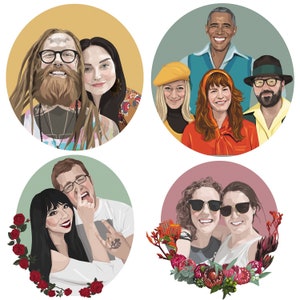 Custom portrait, Valentine's day, Couple portrait, Family portrait image 7