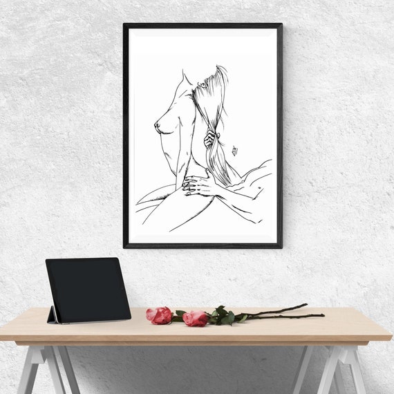 Lamina Pareja Haciendo El Amor Arte De Pared Print Etsy