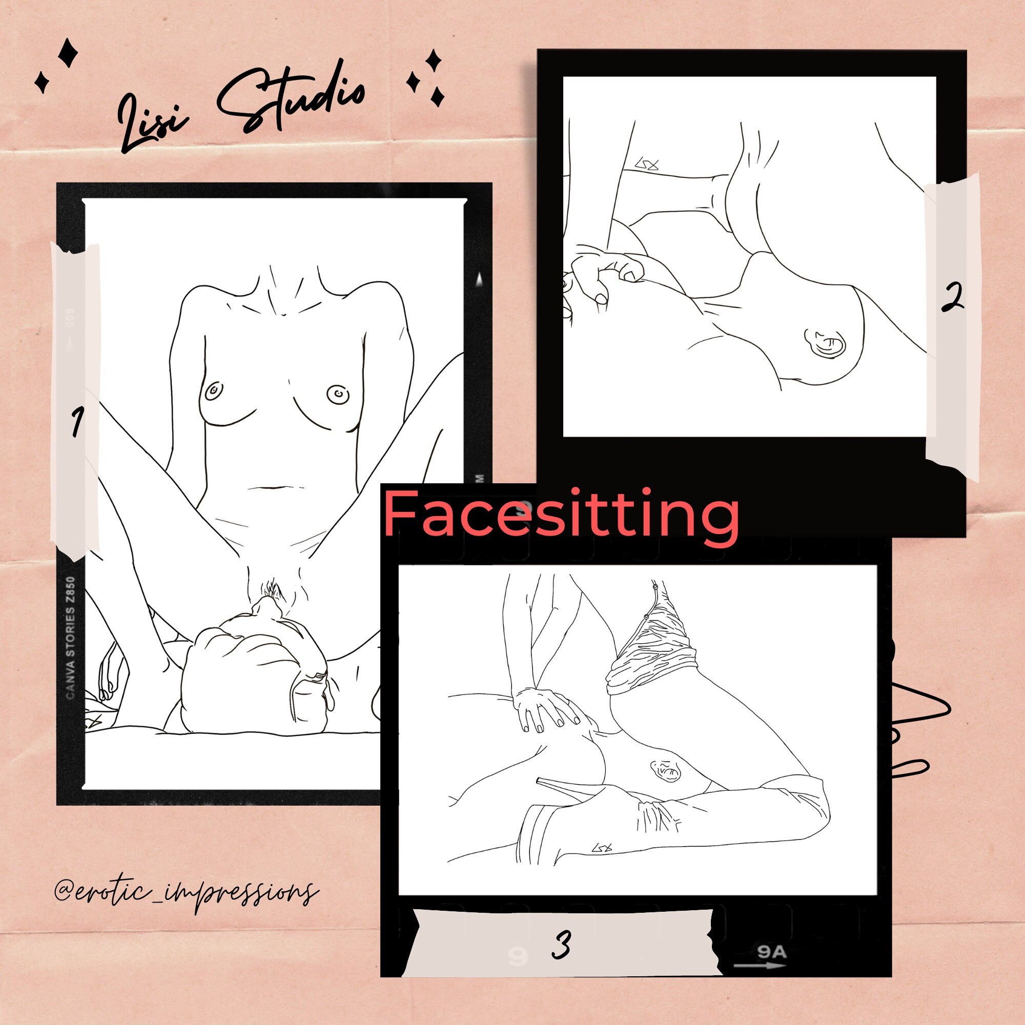 facesitting drawings 