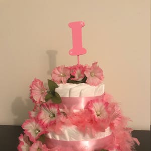 Block Letter Diaper Cake