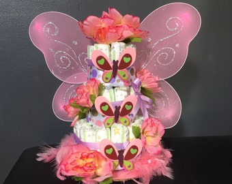 Butterfly Princess Diaper Cake