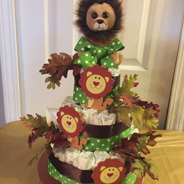 Lion Diaper Cake Etsy