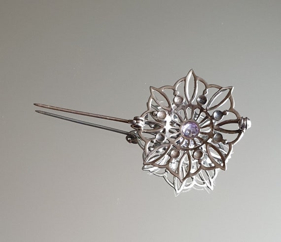 Pierced solid Silver 925 Brooch/Pin - image 3