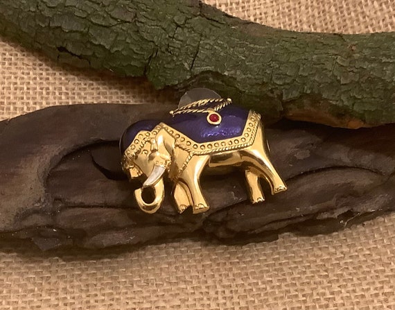 WOW Quality Enamel Indian Elephant Brooch/Pin. Be… - image 5
