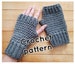 Crochet Fingerless Mitts PATTERN, Harlowe Fingerless Gloves Pattern, Texting Mittens, Driving Gloves, Crochet Mittens, Kids Mitten Pattern 